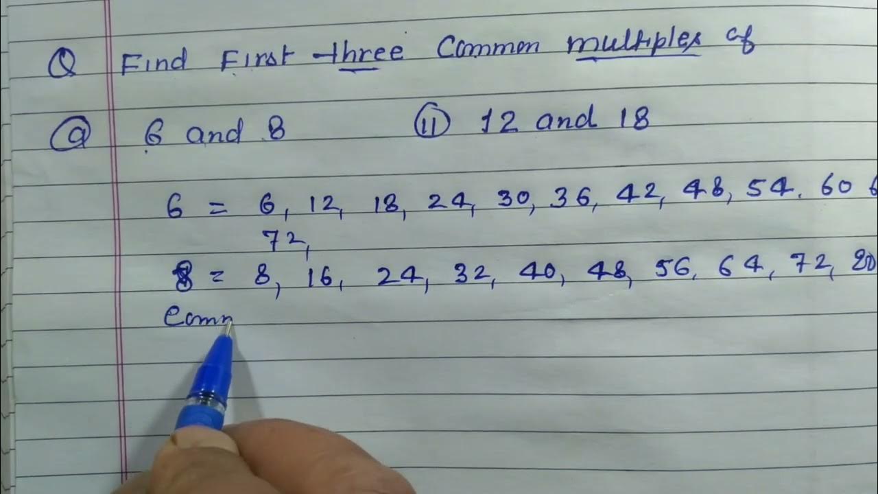 Find the first three common multiples of youtube