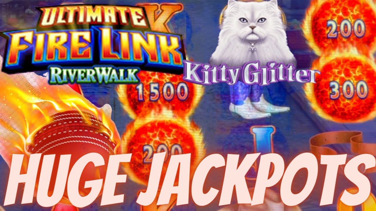 💵HUGE JACKPOT ON ULTIMATE FIRE LINK RIVER WALK SLOT MACHINE & KITTY GLITTER LIVE PLAY AT COSMO LV