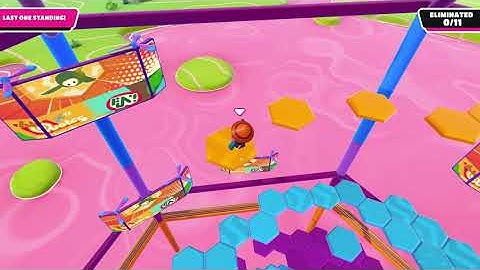 Winning a Hex-a-gone on the 5th layer from the bottom | Fall Guys