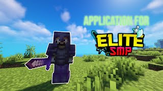 MY APPLICATION FOR ELITE SMP #elitesmpapplication @DarkwebGamer  elite smp application