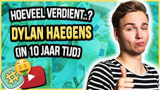 Hoeveel verdient Dylan Haegens (1kanaal) met zijn YouTube Views in 10 Jaar SuperSociaal #SuperShorts