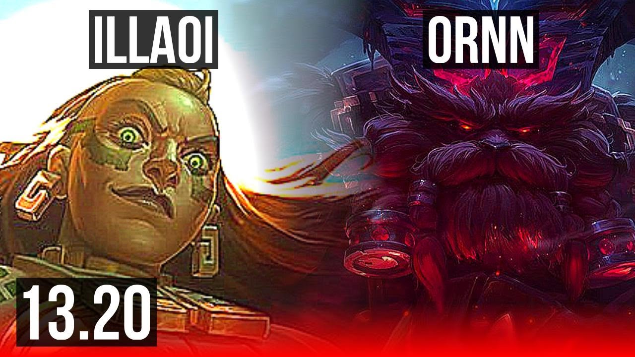 ILLAOI vs ORNN (TOP), 10 solo kills, 500+ games, 1.0M mastery, BR Master