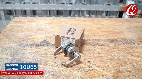 How it Works - The Sargent 10U65 Privacy/Bathroom Function Cylindrical Lever Lockset