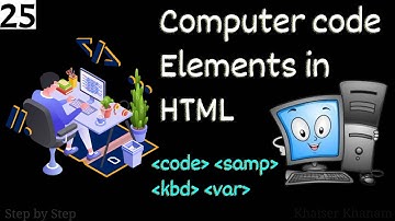 #25. HTML Computer code elements.