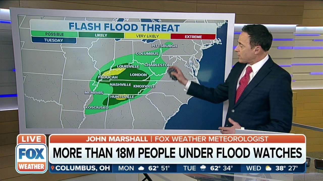 18 Million Under Flood Watches In US - YouTube