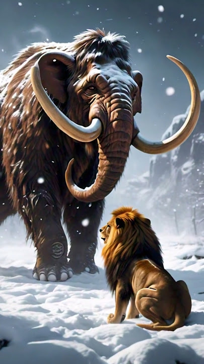 Lion vs hyena | mammoth vs animals | #mammoth #animals #shorts #lion #hyena  #viralvideo #fyp #trend