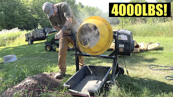Pouring Concrete Footings DIY -  Master Bedroom 2nd Floor Deck - Fiberon Trex Mixer 6x6 Simpson