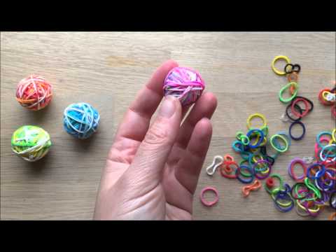 How to Make a Rainbow Loom Bands Bouncy Ball (With Captions)