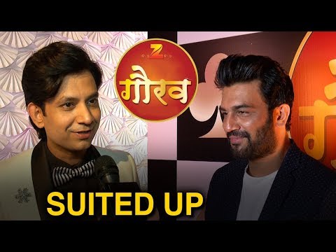 sharad-kelkar-&-umesh-kamat-at-zee-gaurav-nomination-party-2018-|-celebrity-on-red-carpet