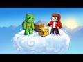 JJ And Mikey LOCKED on a CLOUD in Minecraft Maizen