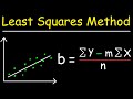 Linear regression using least squares method  line of best fit equation