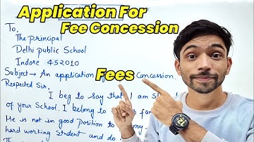 Application For Fee Concession | Application for fee waiver in English | fees maafi ki application