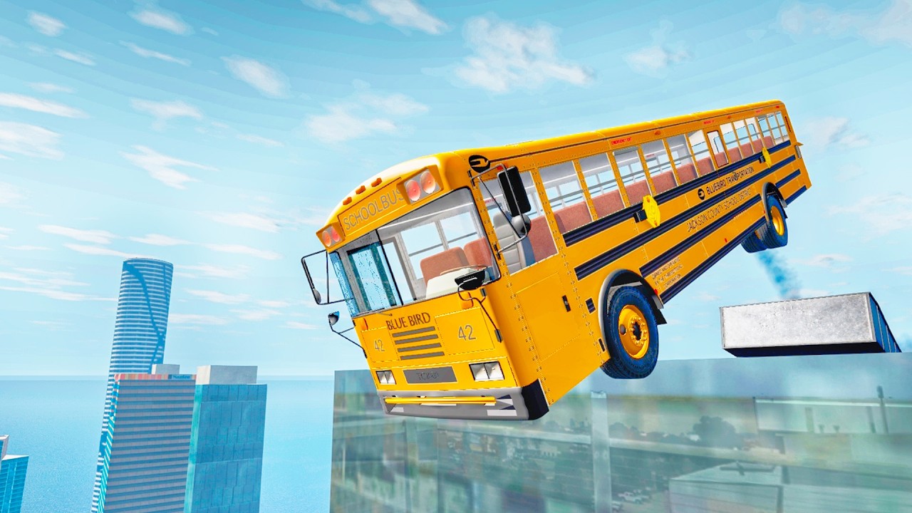 Top 10 School Bus Crashes You Can't Survive - BeamNG drive (BMG) Jumps You Can't Survive
