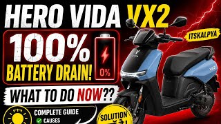 HERO VIDA VX2 Battery 100% Drain 😱 What To Do Now? Full Solution!! #viral #viralvideo #herovida #4k