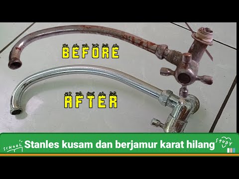 cara membersihkan stainless berkarat , berjamur dan kusam