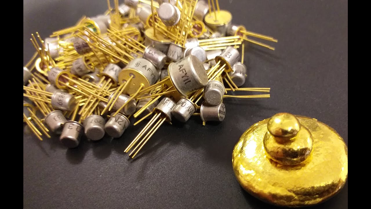 Gold plated metal transistor Gold recovery