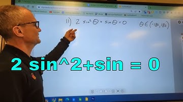 Solving Trigonometric Equation by Factoring Solve 2sin^2(theta)+sin(theta)=0, What does theta equal