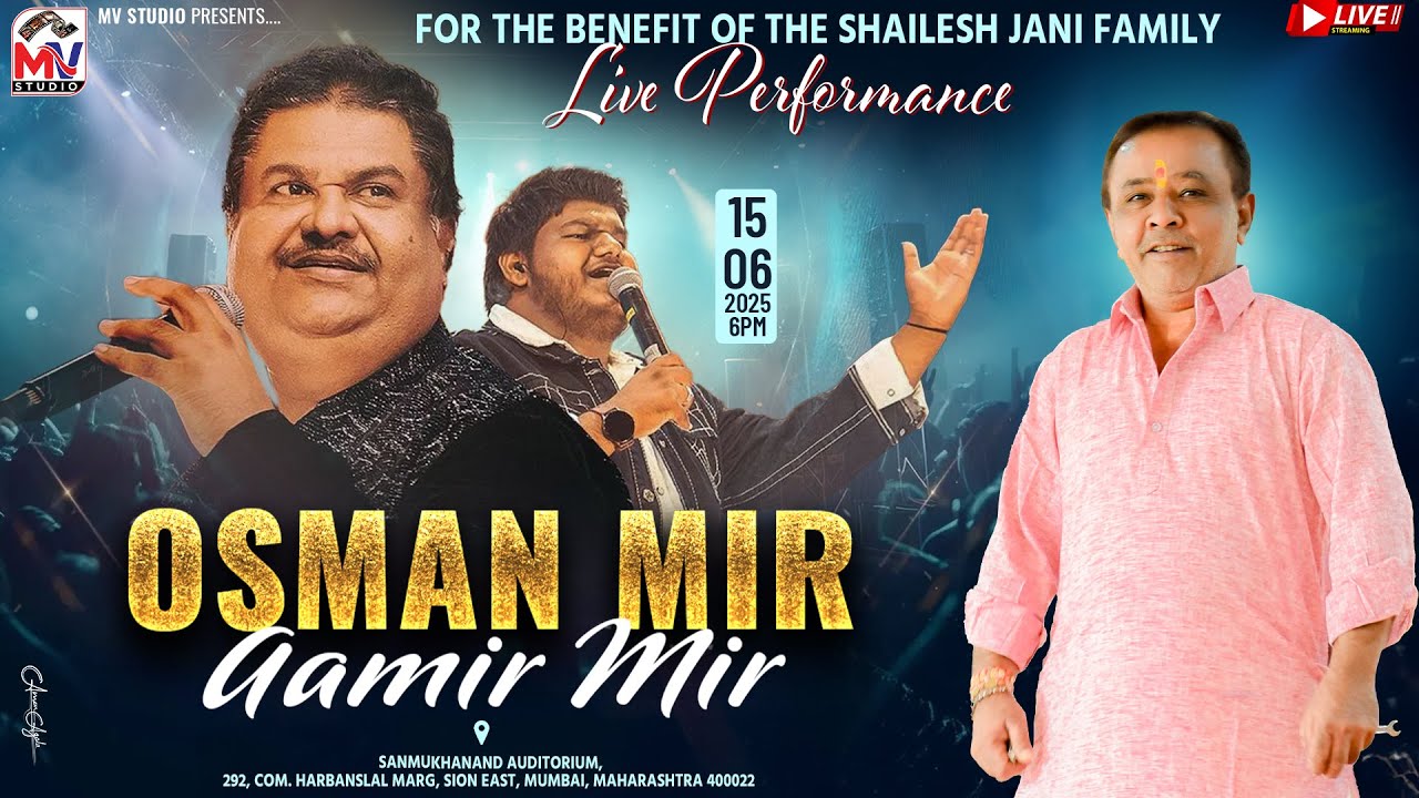 Live Concert | Osman Mir, Aamir Mir | Mumbai Live | Benefits Shailesh ...