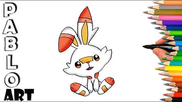 How to Draw Scorbunny from Pokemon | Learn to Draw  step by step