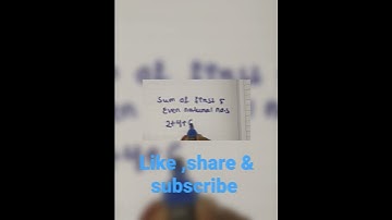 Sum of five even natural numbers. #youtube # shorts #videos