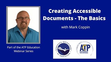 Creating Accessible Documents - The Basics with Mark Coppin