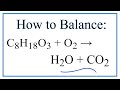 Balancing Combustion Reactions