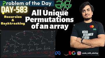 D-583 | All Unique Permutations of an array | GFG POTD 1 October  2025 solution | Problem Of The Day