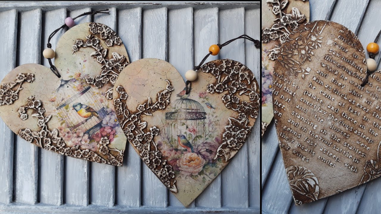 Vintage 🦋 Decoupage🦋spring decorations 🐦🌿🦋