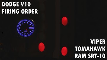 Dodge Viper V10 (odd fire) firing order AudioVisual demonstration 1 10 9 4 3 6 5 8 7 2