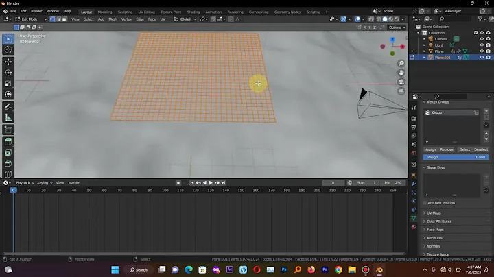 How to make a objects to float on water in Blender 3 6