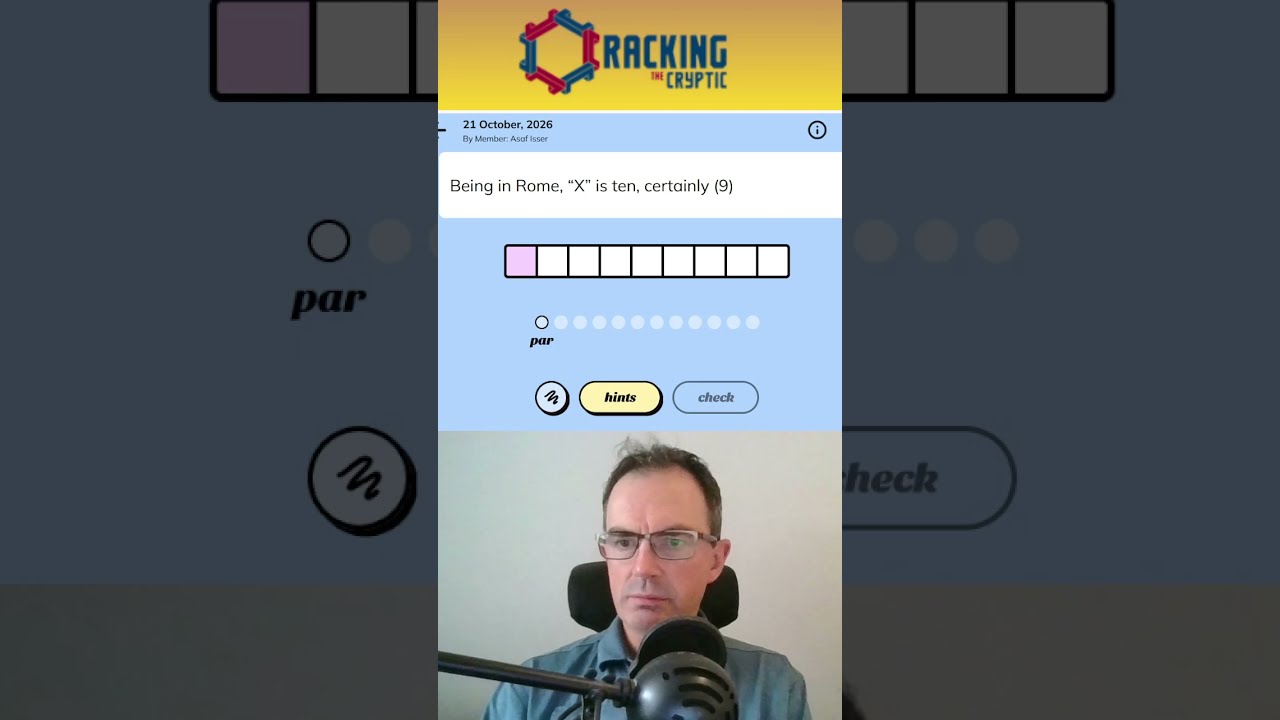 MinuteCryptic in a Minute - 21 October 2026 - #being