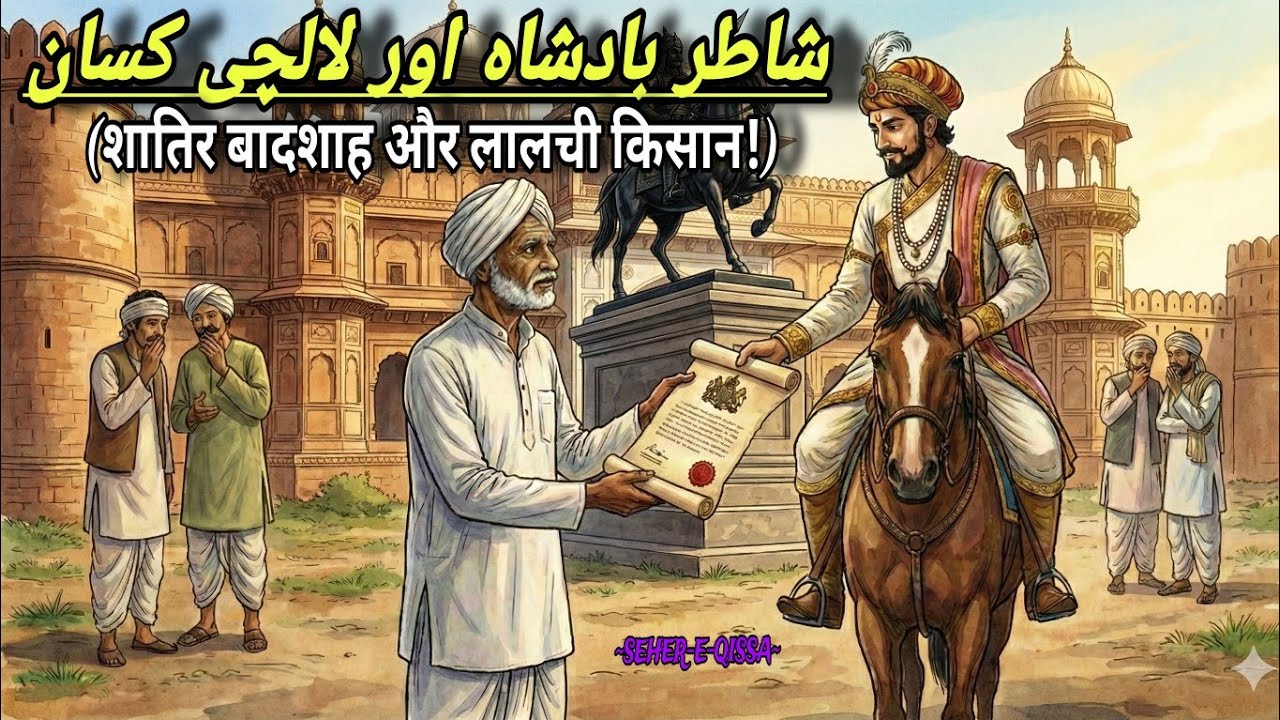 शातिर बादशाह और लालची किसान!😔|| URDU MORAL STORY|| SEHER-E-QISSA||