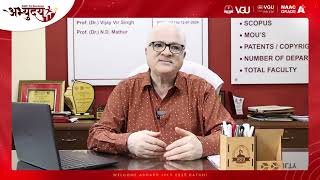 Welcome Message from the President | Prof. (Dr.) N.D. Mathur | Online VGU | Abhyuday 2025