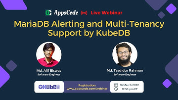 MariaDB Alerting and Multi-Tenancy Support by KubeDB | Run Production-Grade Databases on Kubernetes