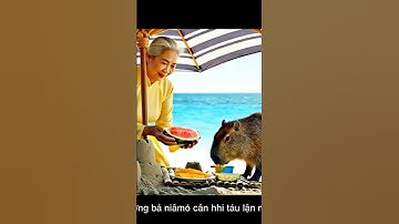 Bà và Capy đã đặt chân đến vùng biển của những tên cướp...đố cả nhà biển nào ?#ai #capy #capybara