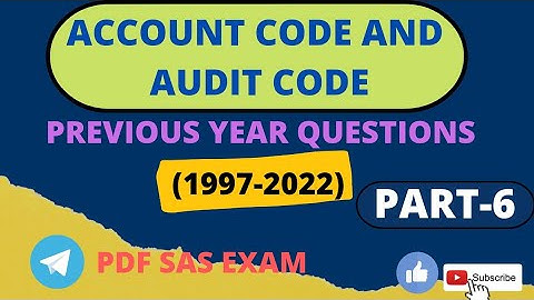 ACCOUNT CODE AND AUDIT CODE (PREVIOUS YEAR Q