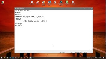 cara  menyimpan HTML menggunakan notepad