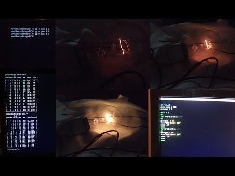 AC PWM MOSFET DIMMER  -  raspberry pi   terminal commands  demo
