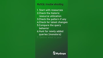 MySQL Troubleshooting Basics