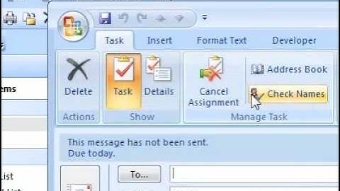 How to assign a task in Outlook and receive a report when the task is complete