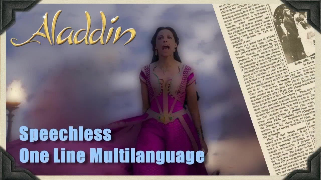 🌎 Aladdin (2019) - Speechless - One Line Multilanguage