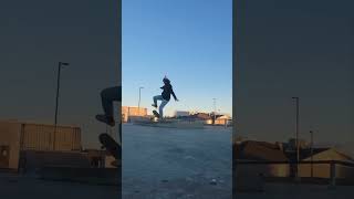 Skateboarder Falls Trying to Ollie Up