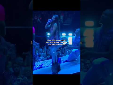 Video When Ariana Grande realised fans were using bloodline as a bathroom break