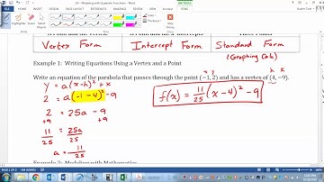 2 4   Modeling with Quadratic Functions VIDEO