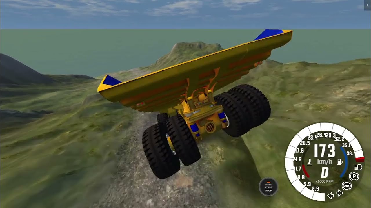 Launching From A Cliff By BelAZ 75710 Truck (BeamNG.drive)