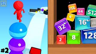 Stack Rider vs Jelly Cubes ✦ ASMR Gameplay Android iOS • 2048 Number Merge Race Games (2) screenshot 5