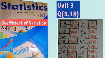 Ist Year Stats Unit 3 Q(3.18)||How to Calculate the Coefficient of Variation for Ungrouped Data