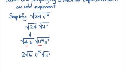 MAT 0028 ALEKS Module 8  Simplifying a radical expression with an odd exponent