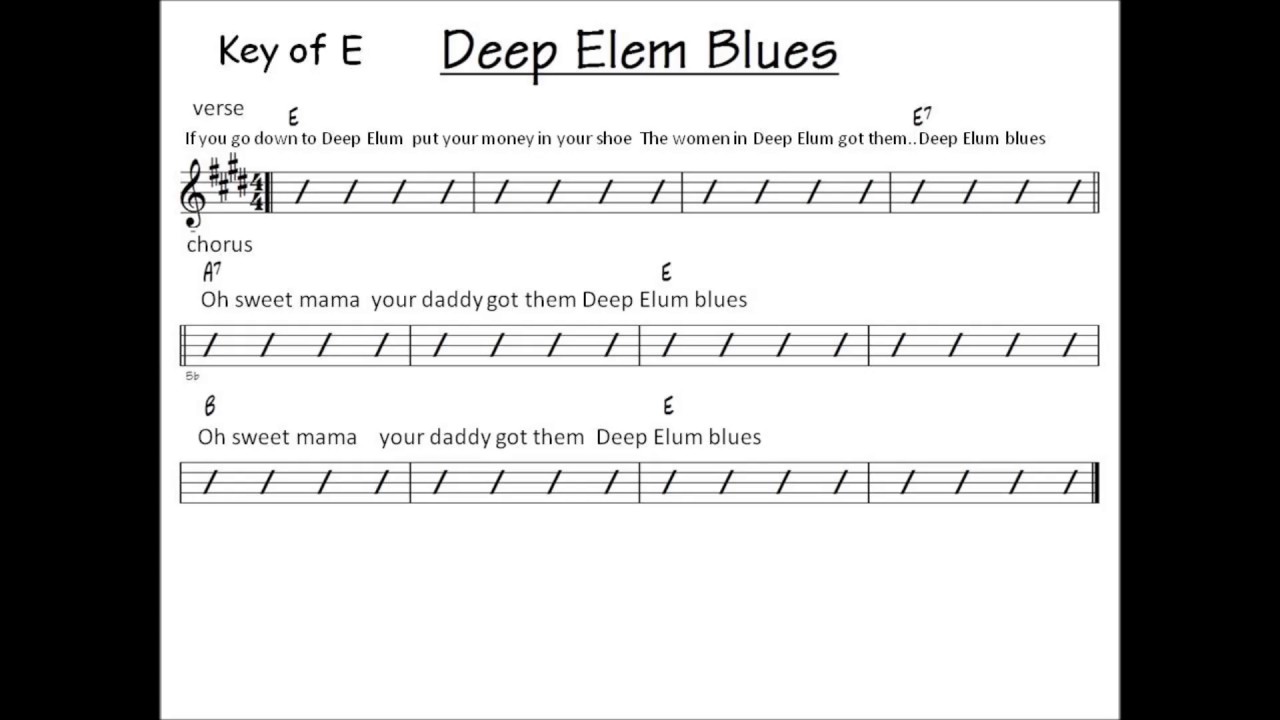 Deep Elem Blues bluegrass backing track YouTube