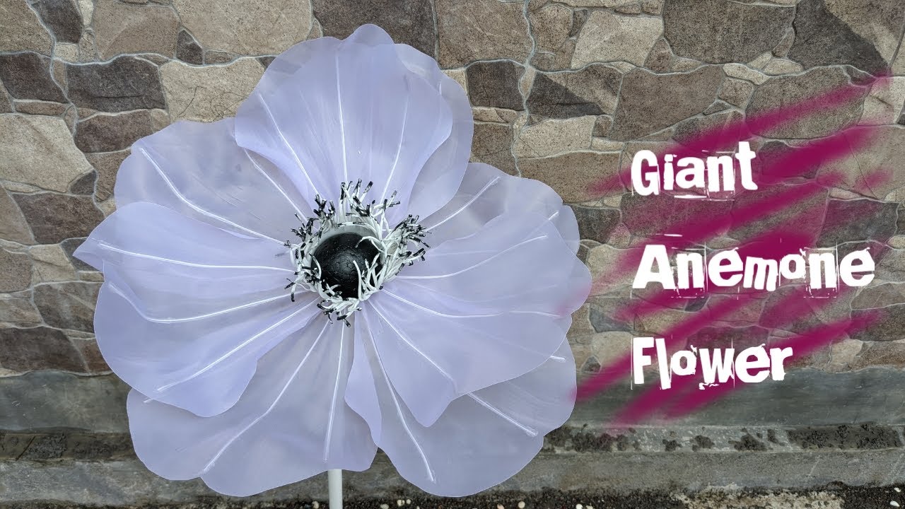 How to Make Giant Organza Flower , Anemone Flower